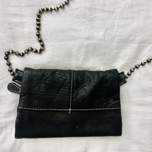 Free People Leather Duet Chain Crossbody Bag boho - Picture 2 of 3